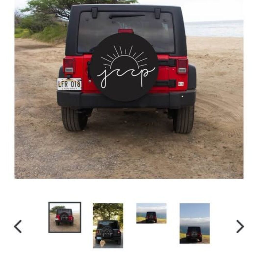Jeep Sun and Waves spare tire cover